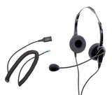 Classic 2002 Binaural Telephone Headset with Free Compatibility Cord