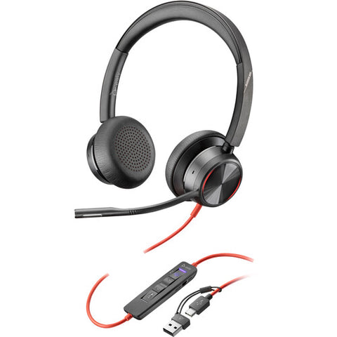 HP Poly Plantronics BLACKWIRE 8225 USB-C&A DUAL EAR - FREE SHIPPING