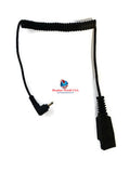 GN QD Compatible 2.5mm Headset cord for Jabra QD compatible corded headset