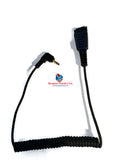 GN QD Compatible 2.5mm Headset cord for Jabra QD compatible corded headset