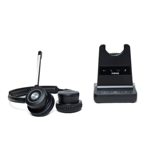 SHG Starkey S250 Duo Binaural DECT Wireless Headset with Passive Noise Canceling Mic