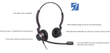 JPL HAC-2 Wired Binaural QD Headset - Plantronics QD compatible