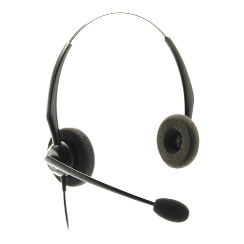 JPL 100-B Binaural Headset with Noise Cancelling Mic - PLT QD