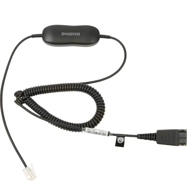 Jabra Biz 1500 QD Mono Headset with GN 1200 Universal Coiled Smart Cord for  Connecting Headset & Telephone