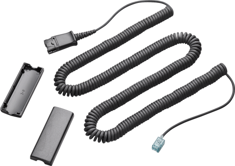Plantronics Coil Cable (QD to modular phone jack) 40702-01 - Headset World USA - Your Headset Solutions