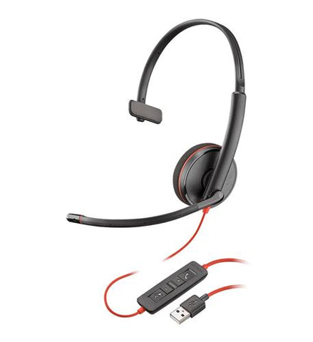 PLANTRONICS BLACKWIRE C3210 MONO USB HEADSET 209744-101 - Headset World USA - Your Headset Solutions