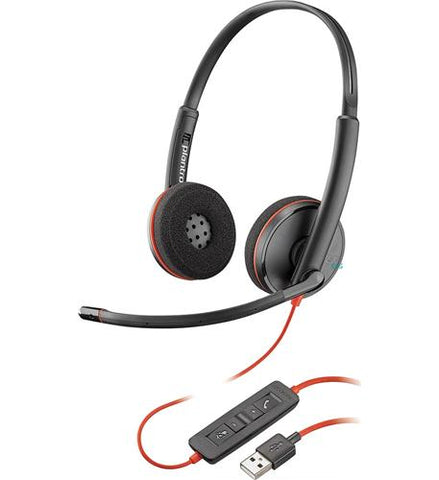 HP Poly BLACKWIRE C3220 DUO USB-A HEADSET - TAA Compliant