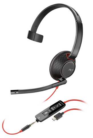 Plantronics Blackwire 5210 Monaural USB-C Headset 207587-01 - Headset World USA - Your Headset Solutions