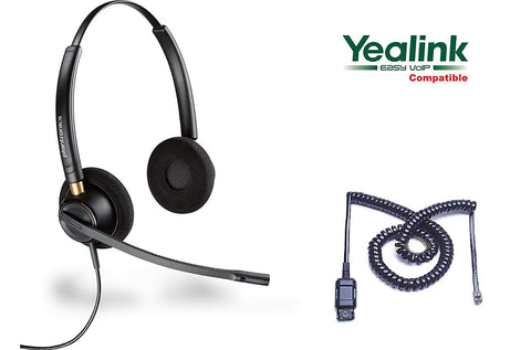 Yealink Compatible Plantronics HW520 Duo Headset with Cord