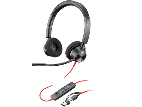 AHC - HP Poly Blackwire 3320-M Duo USBC/USB-A Headset - QTY of 2 Headsets