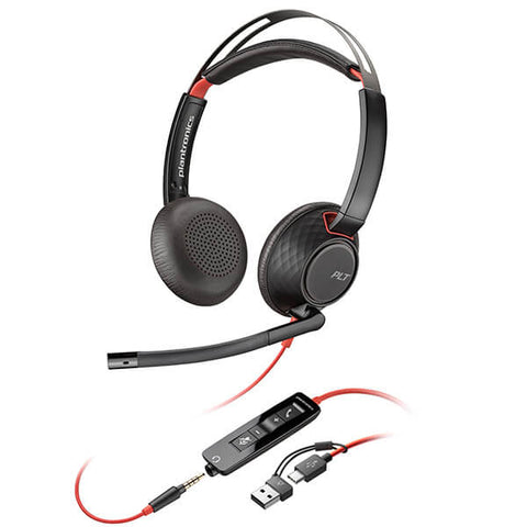 HP Plantronics Blackwire 5220 Stereo USB-C/USB-A Headset