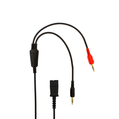 JPL BL-077+P Bottom Lead With Dual 3.5mm Jack With PLT Compatible QD - Sound card cord