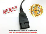 GN QD  2.5mm Cords, short - Jabra compatible QD