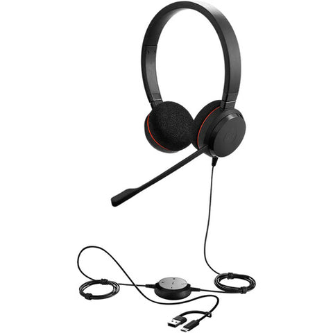 Jabra Evolve 20 UC stereo - headset - USB-C, USB-A
