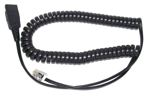 GN QD U10P-S Cords for Jabra QD compatible headsets to Yealink, Grandstream, some Zultys Phones