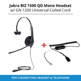 Jabra Biz 1513-0157 Mono Headset with GN1200 Smart Cord