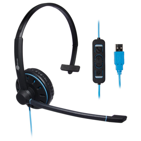 JPL BLUE COMMANDER 1 Monaural USB Headset - For use on computers - Headset World USA - Your Headset Solutions