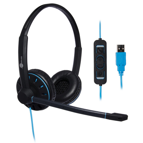 JPL Blue Commander 2 Binaural USB Headset - For use on your computers - Headset World USA - Your Headset Solutions