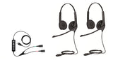 Jabra Soft Phone/PC USB Training Bundle - 2 Jabra Biz 1500 DUO Headsets, 1 USB Y-Cord - Headset World USA - Your Headset Solutions
