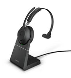 Jabra Evolve2 65 MS Mono Bluetooth Headset, USB-A, Charging Stand - 26599-899-989
