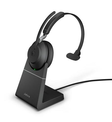 Jabra Evolve2 65 MS Mono Bluetooth Headset, USB-A, Charging Stand - 26599-899-989