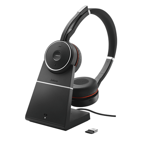 Jabra Evolve 75 UC Stereo Headset with Charging stand 7599-838-199 - Headset World USA - Your Headset Solutions