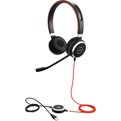 Jabra EVOLVE 40 UC Stereo DUO Headset 6399-829-209 - CONTACT US FOR SPECIAL PRICING OFFERS! - Headset World USA - Your Headset Solutions