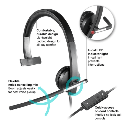 Logitech h650e discount headset
