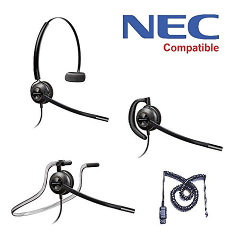 NEC Compatible Plantronics HW540 with Cord for NEC Phone