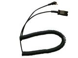 Long Curly 3.5mm Headset Cord for Plantronics Compatible QD - Headset World USA - Your Headset Solutions