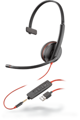 Plantronics Poly Blackwire C3215 Headset – USB-A, Mono, 20 Hz–20 KHz, Over-Ear, Für Büro & Telefonie