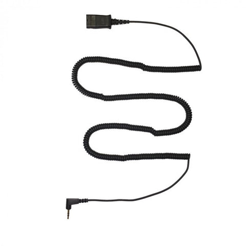 Plantronics 70765-01 2.5MM Coil Cord - 10 FT  - QD to 2.5 Prong - Headset World USA - Your Headset Solutions