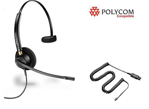 Polycom Compatible Plantronics HW510 Headset with Cord 89433-01