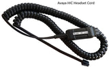 HIC cords for any Plantronics QD compatible headsets on Avaya Phones