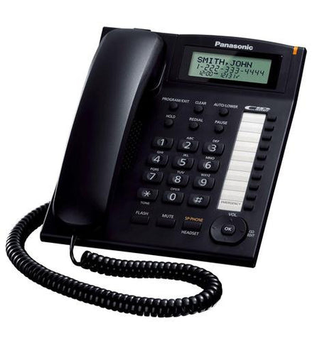 Panasonic KX-TS880B Corded Feature Speakerphone with Caller ID in Black - Headset World USA - Your Headset Solutions