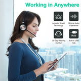 Yealink WH62 Wireless Telephone Headset Teams Certified for Office IP VoIP Phones PC Computer Laptop