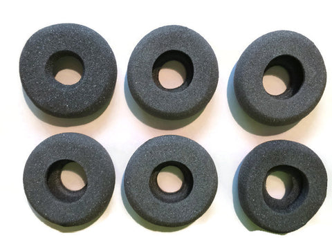 Gray Foam Ear Pads with Hole - QUANTITY OF 6 EAR PADS WITH ORDER - Headset World USA - Your Headset Solutions