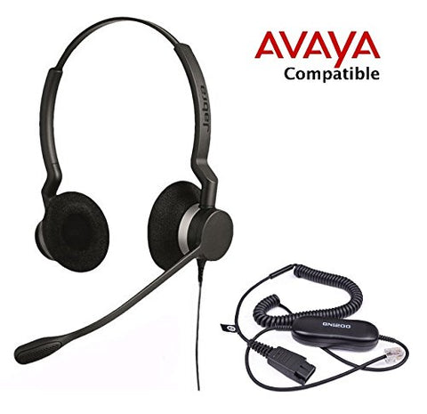 Avaya Compatible Jabra Biz 2300 DUO Bundle - Headset and Avaya Cord - Headset World USA - Your Headset Solutions