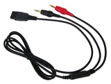Sound Card Cord for any Plantronics QD Compatible Headsets