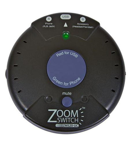 Zoomswitch Phone & Headset Accessory w/Mute ZM-ZMS20-UC